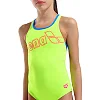 Купальник закрытый для девочек Arena LOGO SWIMSUIT SWIM PRO салатовый