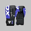 Боксерские перчатки RDX F4 Boxing Sparring Gloves Hook&Loop BLUE/BLACK (капа в комплекте)