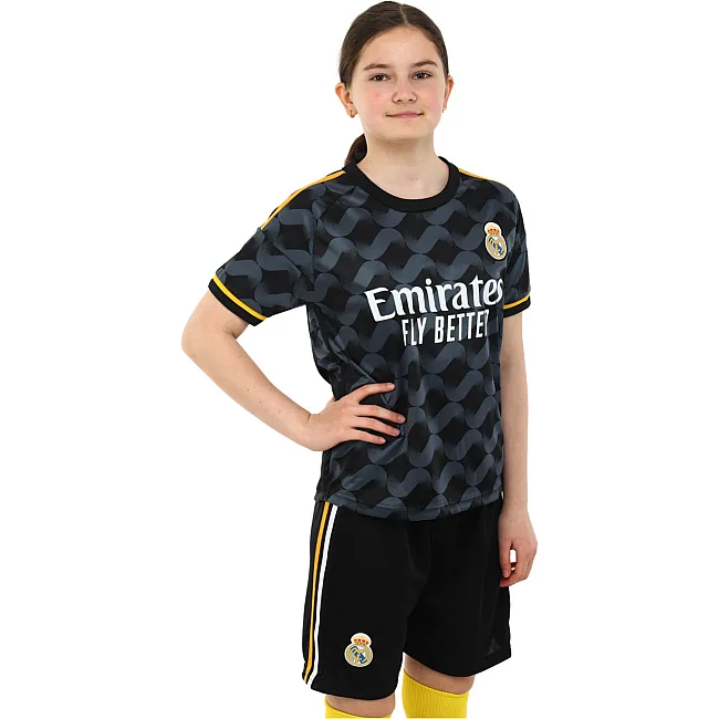 Футбольна форма дитяча із символікою клубу REAL MADRID гостьова 2024 SP-PLANETA CO-6351 6-14 років