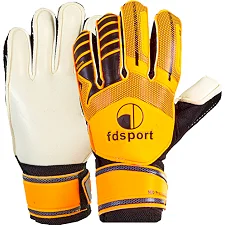 Детские вратарские перчатки с защитой пальцев FDSPORT FB-579 7-8 (Оранжевый-черный)