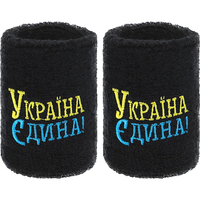 Спортивный напульсник
 впитывающий влагу УКРАЇНА Єдина BC-9279 1шт (Белый)