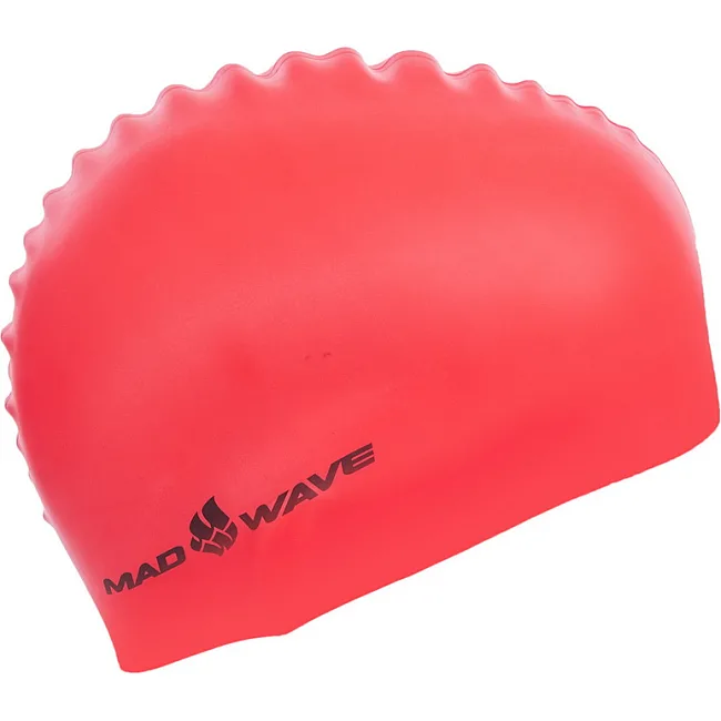 Шапочка для бассейна силиконовая для взрослых MADWAVE NEON M053502 (Оранжевый)