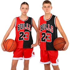 Детская баскетбольная форма NBA клуб Chicago Bulls 23 BA-6648 (Красный-черный)