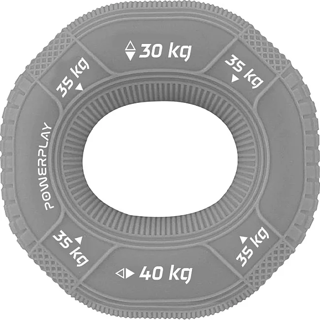 Эспандер кистевой силиконовый PowerPlay PP-4331 Large 30-35-40 кг. Серый