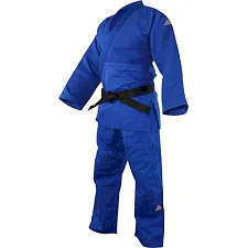 Кимоно для дзюдо Champion III Olympic с лицензией IJF | синий/золотой логотип | ADIDAS J-IJFB3-L