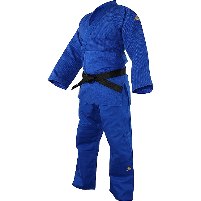Кимоно для дзюдо Champion III Olympic с лицензией IJF | синий/золотой логотип | ADIDAS J-IJFB3-L