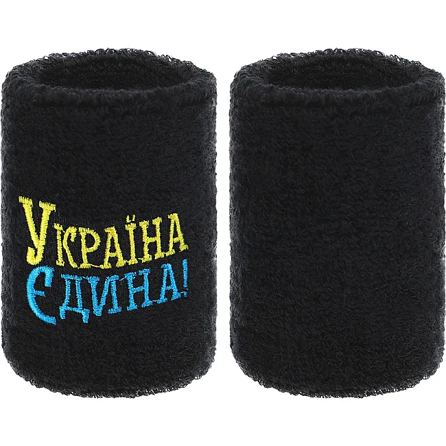 Спортивный напульсник
 впитывающий влагу УКРАЇНА Єдина BC-9279 1шт (Белый)
