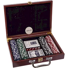 Уценка! Набор для покера в деревянном кейсе Poker game set SP-SPORT IG-6642 200 фишек