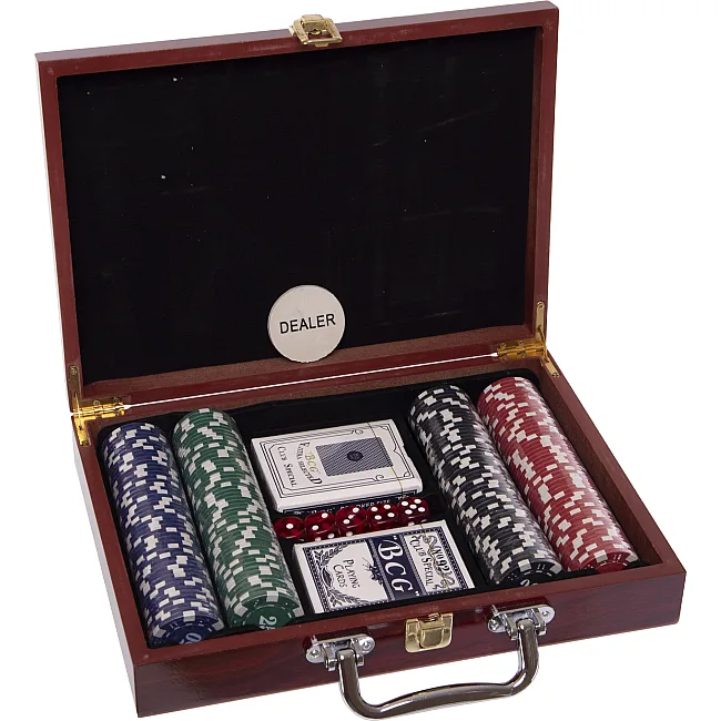 Уцінка! Набір для покеру в дерев'яному кейсі Poker game set SP-SPORT IG-6642 200 фішок