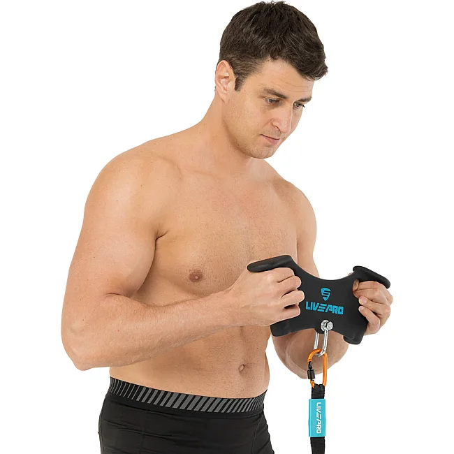Рукоятка для тяги вниз c узким хватом Biceps grip нескользящее покрытие LiveUp LP8326
