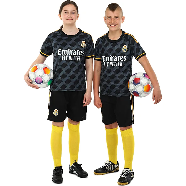 Футбольна форма дитяча із символікою клубу REAL MADRID гостьова 2024 SP-PLANETA CO-6351 6-14 років