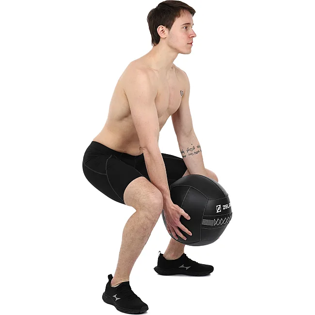 Мяч набивной медицинский для кроссфита WALL BALL ZELART
 TA-7822-12 вес-12кг