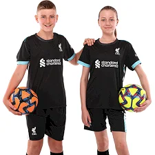 Футбольна форма дитяча із символікою клубу LIVERPOOL гостьова 2025 SP-SPORT CO-4713 20-28 (Чорний)