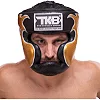 Тренировочный шлем для бокса кожа TOP KING Empower TKHGEM-01 (Черный-серебряный)