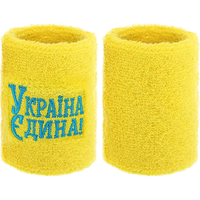 Спортивный напульсник
 впитывающий влагу УКРАЇНА Єдина BC-9279 1шт (Белый)