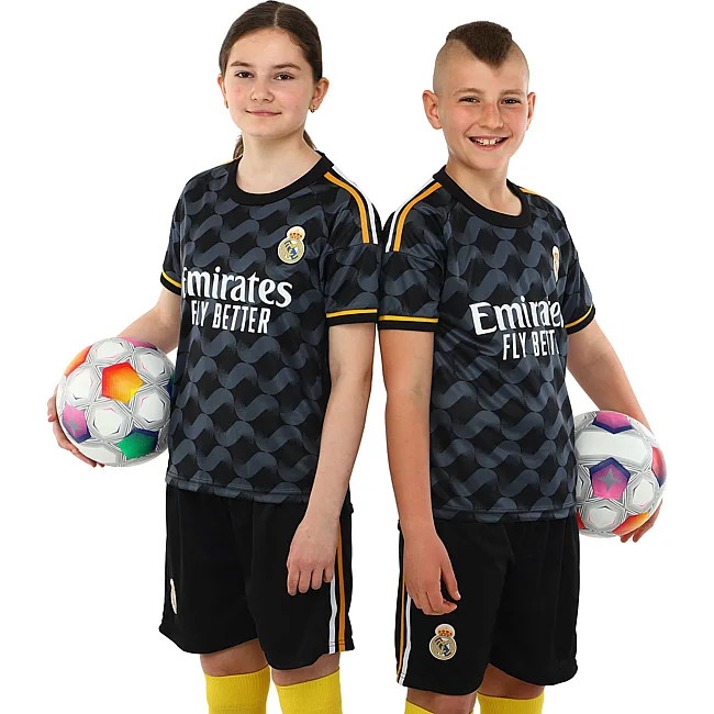Футбольна форма дитяча із символікою клубу REAL MADRID гостьова 2024 SP-PLANETA CO-6351 6-14 років