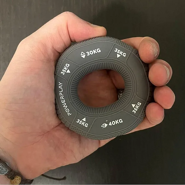 Эспандер кистевой силиконовый PowerPlay PP-4331 Large 30-35-40 кг. Серый