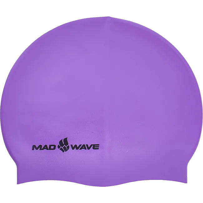 Шапочка для бассейна силиконовая для взрослых MADWAVE NEON M053502 (Оранжевый)