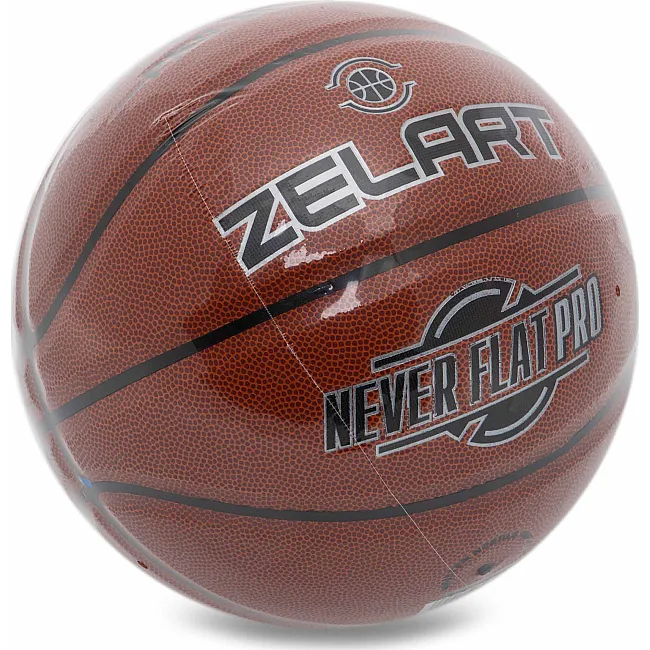 Баскетбольный мяч
 ZELART
 NEVER FLAT PRO GB4460
 7 (Коричневый)