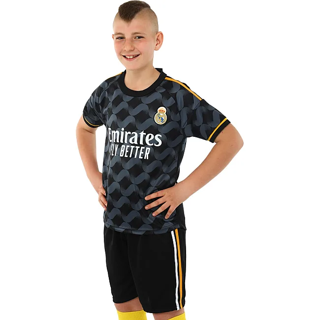 Футбольна форма дитяча із символікою клубу REAL MADRID гостьова 2024 SP-PLANETA CO-6351 6-14 років