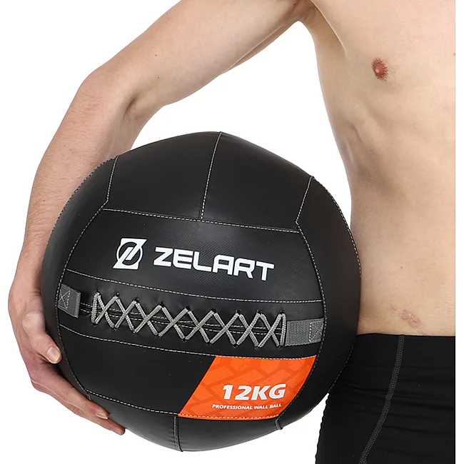 Мяч набивной медицинский для кроссфита WALL BALL ZELART
 TA-7822-12 вес-12кг