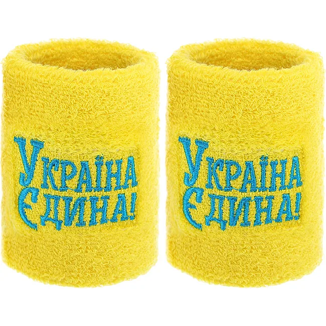 Спортивный напульсник
 впитывающий влагу УКРАЇНА Єдина BC-9279 1шт (Белый)