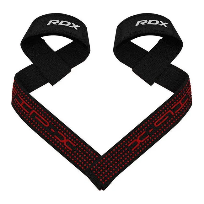 Лямки для тяги RDX S4 Gym Cotton Gel Straps Black Plus