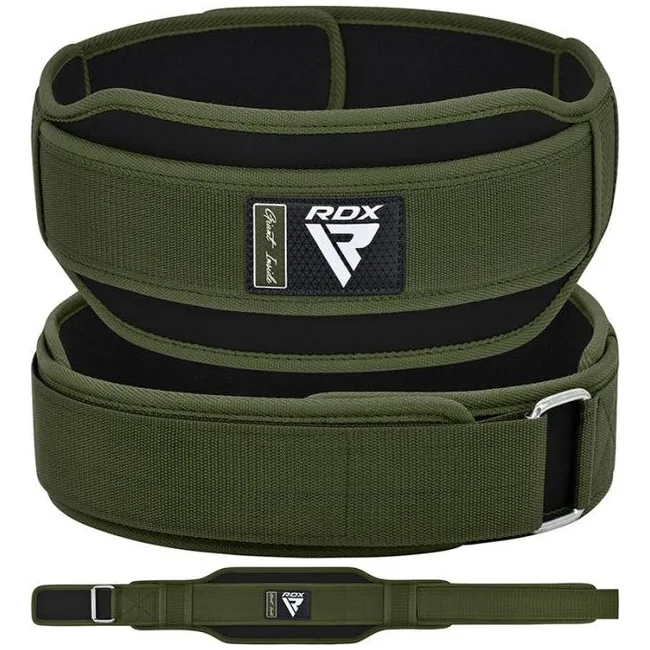 Пояс для тяжелой атлетики RDX RX5 Double Belt неопреновый Army Green