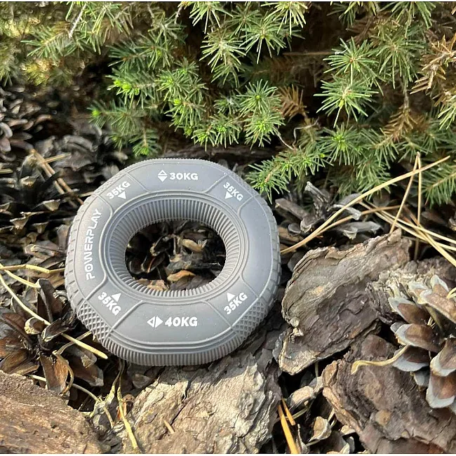 Эспандер кистевой силиконовый PowerPlay PP-4331 Large 30-35-40 кг. Серый
