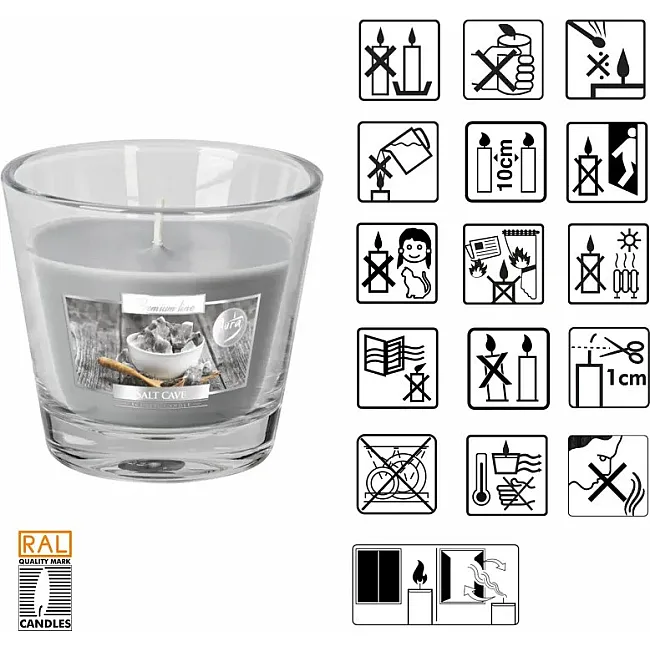 Свеча в стеклянном стакане Bispol Salt Cave (SN 90-313)