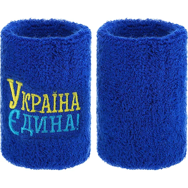 Спортивный напульсник
 впитывающий влагу УКРАЇНА Єдина BC-9279 1шт (Белый)