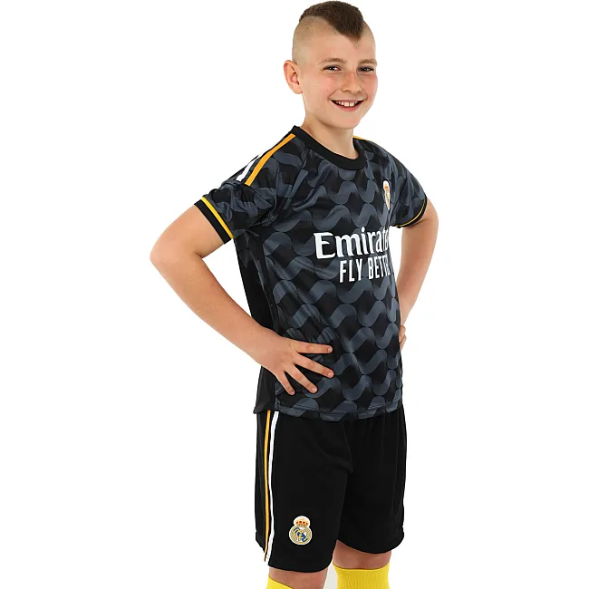 Футбольна форма дитяча із символікою клубу REAL MADRID гостьова 2024 SP-PLANETA CO-6351 6-14 років