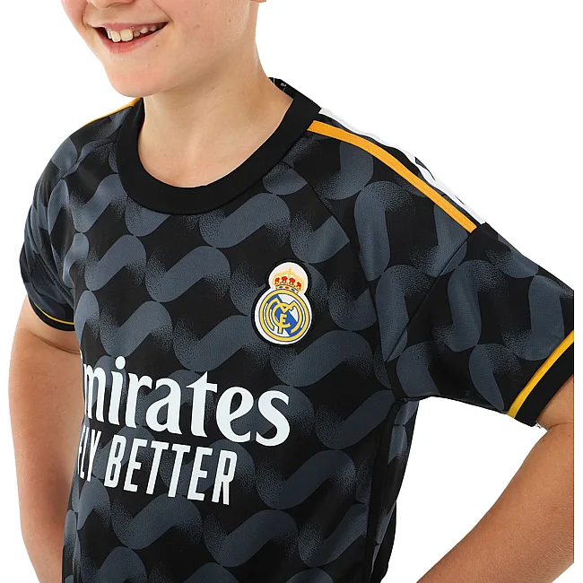 Футбольна форма дитяча із символікою клубу REAL MADRID гостьова 2024 SP-PLANETA CO-6351 6-14 років