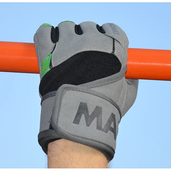 Рукавиці для фітнесу MADMAX MFG-860 Wild Grey/Green