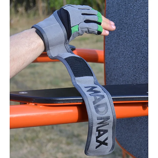 Рукавиці для фітнесу MADMAX MFG-860 Wild Grey/Green