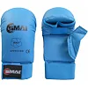Перчатки для карате Smai (с защитой большого пальца) с лицензией WKF (синий)