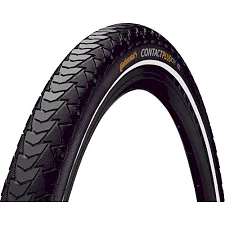 Покрышка на велосипед CONTINENTAL Contact Plus, 28" | 700 x 35C | 28 x 1 3/8 x 1 5/8, черная, не складная, светоотражающая