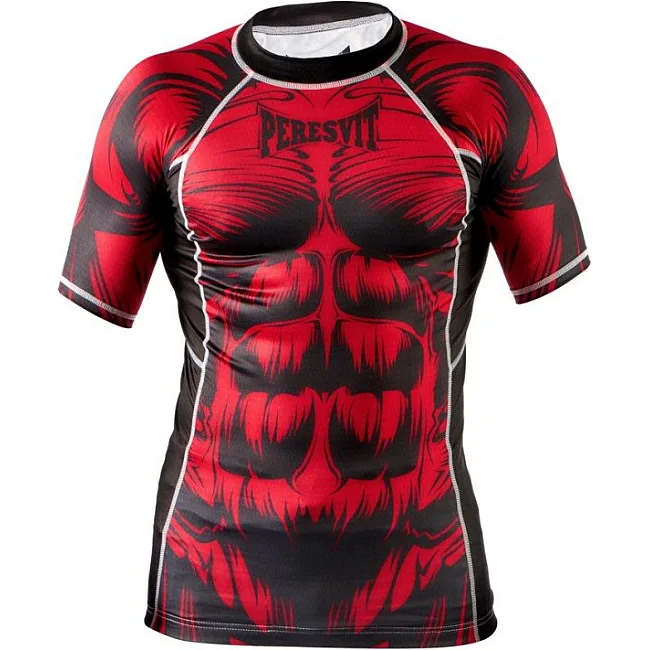 Рашгард Peresvit Beast Silver Force Rashguard Short Sleeve Red