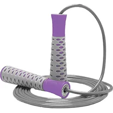 Скакалка POWERPLAY 4206 PRO+ Серо-фиолетовая (2,75м)