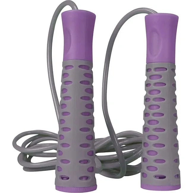 Скакалка POWERPLAY 4206 PRO+ Сіро-фіолетова (2,75м)