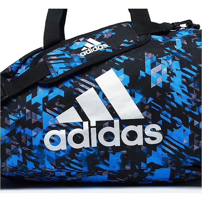 Сумка-рюкзак із срібним логотипом Adidas (синій-камуфляж, ADIACC058MA)
