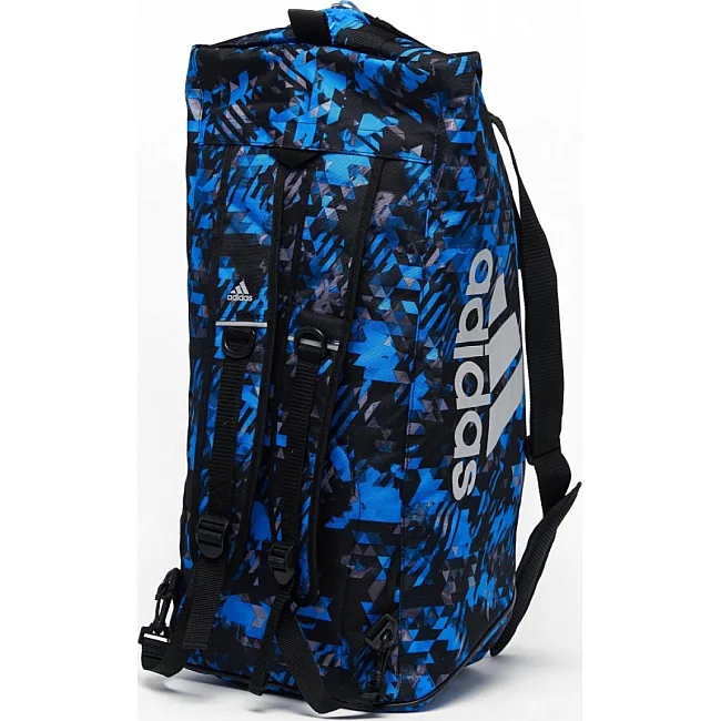Сумка-рюкзак із срібним логотипом Adidas (синій-камуфляж, ADIACC058MA)
