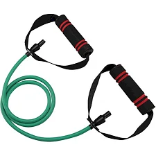 Трубчатый эспандер для фитнеса с ручками U-POWEX Latex resistance tube 20LB Green (9кг.)