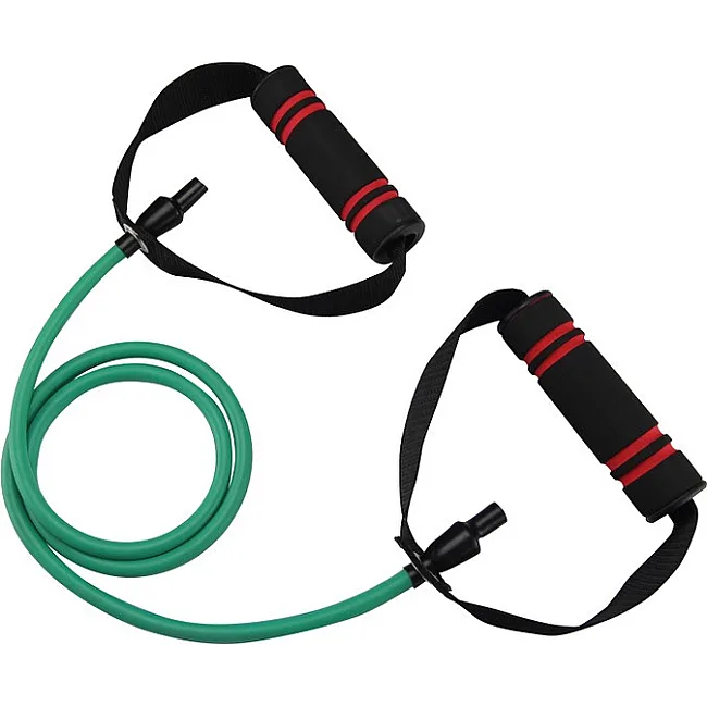 Трубчатый эспандер для фитнеса с ручками U-POWEX Latex resistance tube 20LB Green (9кг.)