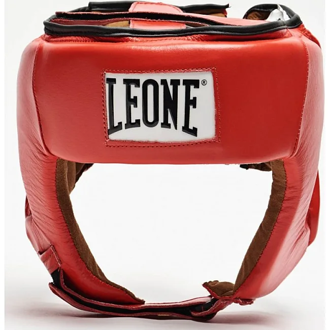 Турнирный боксерский шлем LEONE Contest Red S
