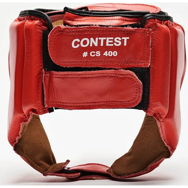 Турнирный боксерский шлем LEONE Contest Red S