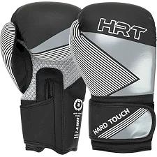 Рукавички для боксу PU HARD TOUCH BO-7698 (Чорний-срібний)