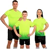 Футбольная форма комплект футболка и шорты LIDONG D8853 4XS-XXL (Салатовый-черный)
