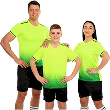 Футбольная форма комплект футболка и шорты LIDONG D8853 4XS-XXL (Салатовый-черный)