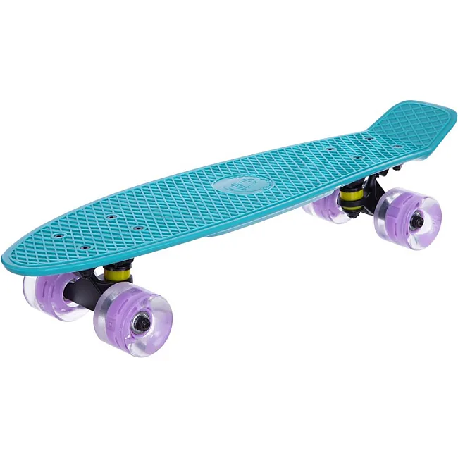 Пенни борд Penny Board круизер пластиковый со светящимися колесами 22
